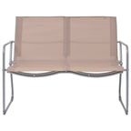 4 Piece Garden Lounge Set Fabric & Steel Taupe