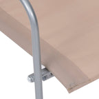 4 Piece Garden Lounge Set Fabric & Steel Taupe