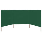 3-panel Wind Screen Fabric 400x120 cm Green