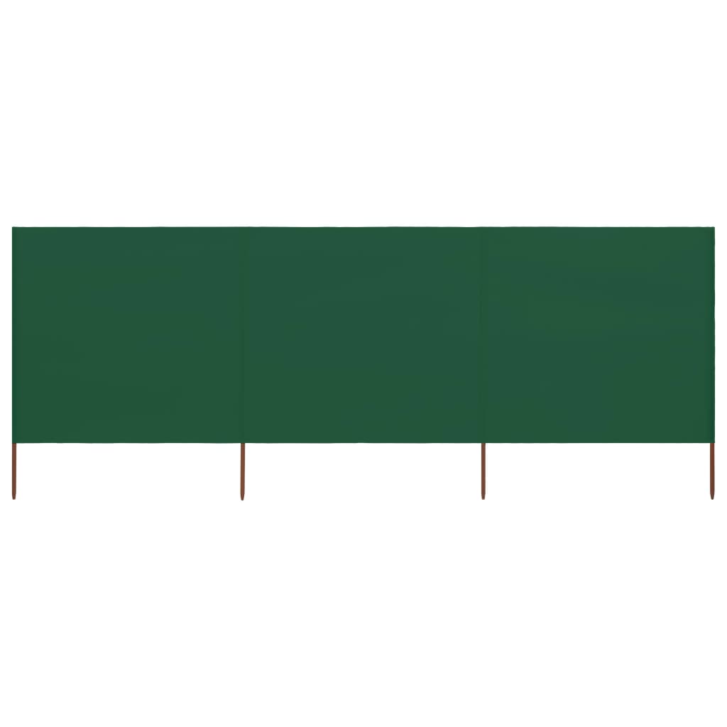 3-panel Wind Screen Fabric 400x120 cm Green
