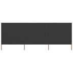 3-panel Wind Screen Fabric 400x120 cm Anthracite