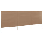 3-panel Wind Screen Fabric 400x120 cm Taupe