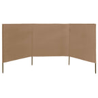 3-panel Wind Screen Fabric 400x120 cm Taupe
