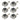 Outdoor Solar Lamps 6 pcs LED Round 12 cm White