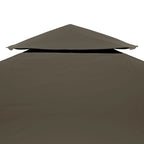 2-Tier Gazebo Top Cover 310 g/m² 3x3 m Taupe
