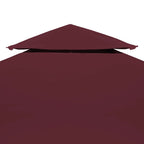 2-Tier Gazebo Top Cover 310 g/m² 3x3 m Bordeaux