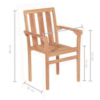 3 Piece Bistro Set Solid Teak