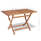 5 Piece Garden Dining Set Solid Teak Wood