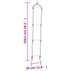 Swing Seat with Rope Ladder and Climbing Stones Blue PE