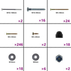 Swing Seat with Rope Ladder and Climbing Stones Blue PE