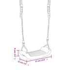 Swing Seat with Rope Ladder and Climbing Stones Blue PE