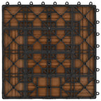 11 pcs Decking Tiles WPC 30x30 cm 1 sqm Teak Colour