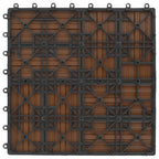 11 pcs Decking Tiles WPC 30x30 cm 1 sqm Teak Colour