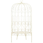 Garden Bench 95 cm Iron Antique White