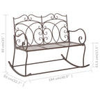 Garden Bench 104 cm Iron Antique Brown
