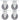 16 Pcs Fixed Casters 50 Mm