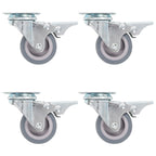Swivel Casters With Double Brakes 4 Pcs 50 Mm