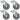 Bolt Hole Swivel Casters 4 Pcs 50 Mm