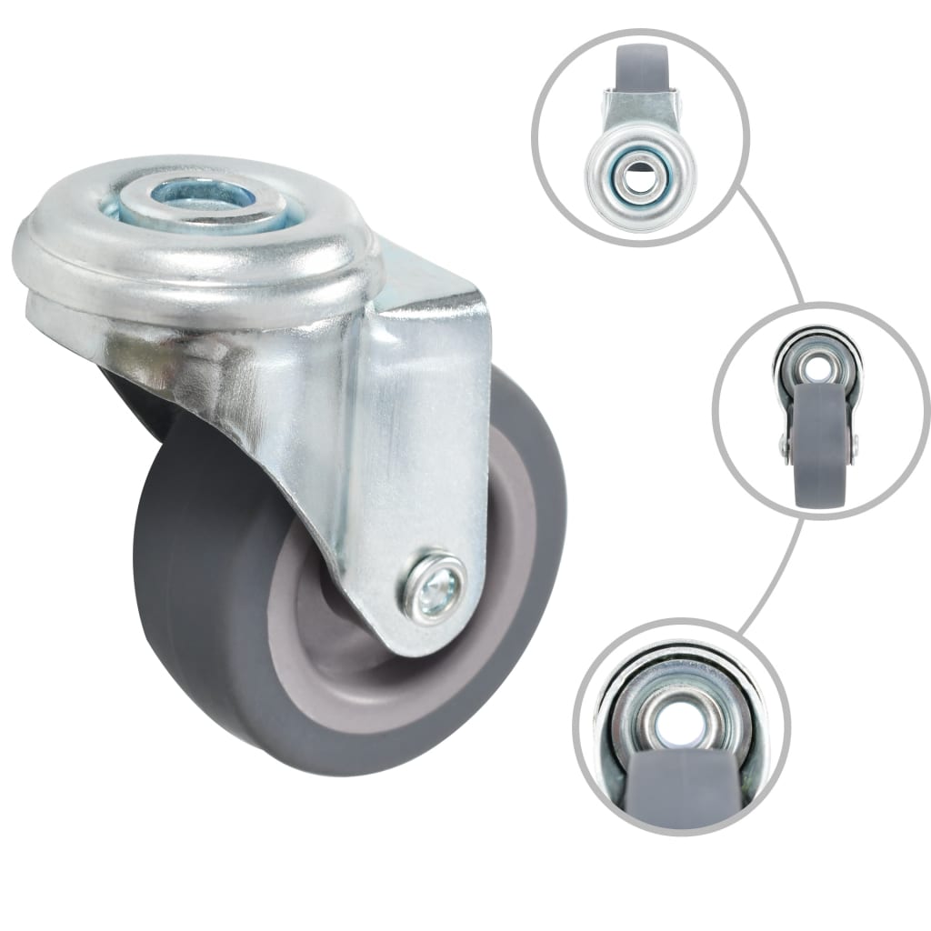 Bolt Hole Swivel Casters 4 Pcs 50 Mm