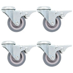 8 Pcs Bolt Hole Swivel Casters 50 Mm