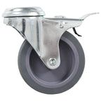 Bolt Hole Swivel Casters With Double Brakes 4 Pcs 75 Mm