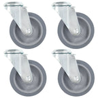 Bolt Hole Swivel Casters 4 Pcs 100 Mm