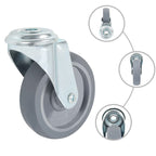 Bolt Hole Swivel Casters 4 Pcs 100 Mm