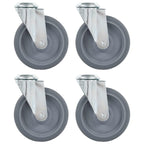 Bolt Hole Swivel Casters 4 Pcs 125 Mm