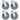 Bolt Hole Swivel Casters With Double Brakes 4 Pcs 125 Mm
