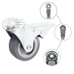 Bolt Hole Swivel Casters 4 Pcs 50 Mm
