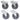 Bolt Hole Swivel Casters 4 Pcs 75 Mm