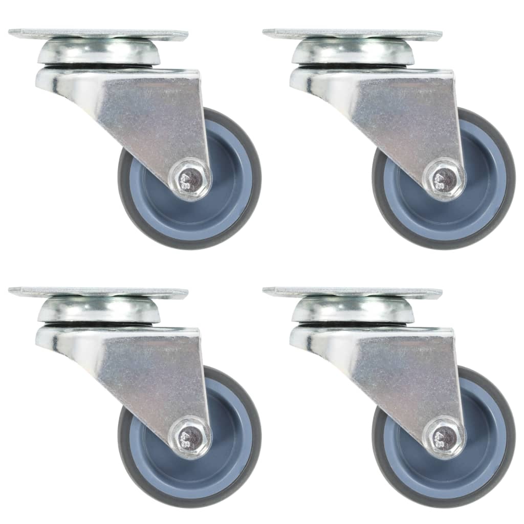 Twin-Wheel Swivel Casters 4 Pcs 50 Mm