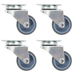 Twin-Wheel Swivel Casters 4 Pcs 50 Mm