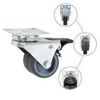 Twin-Wheel Swivel Casters 4 Pcs 50 Mm