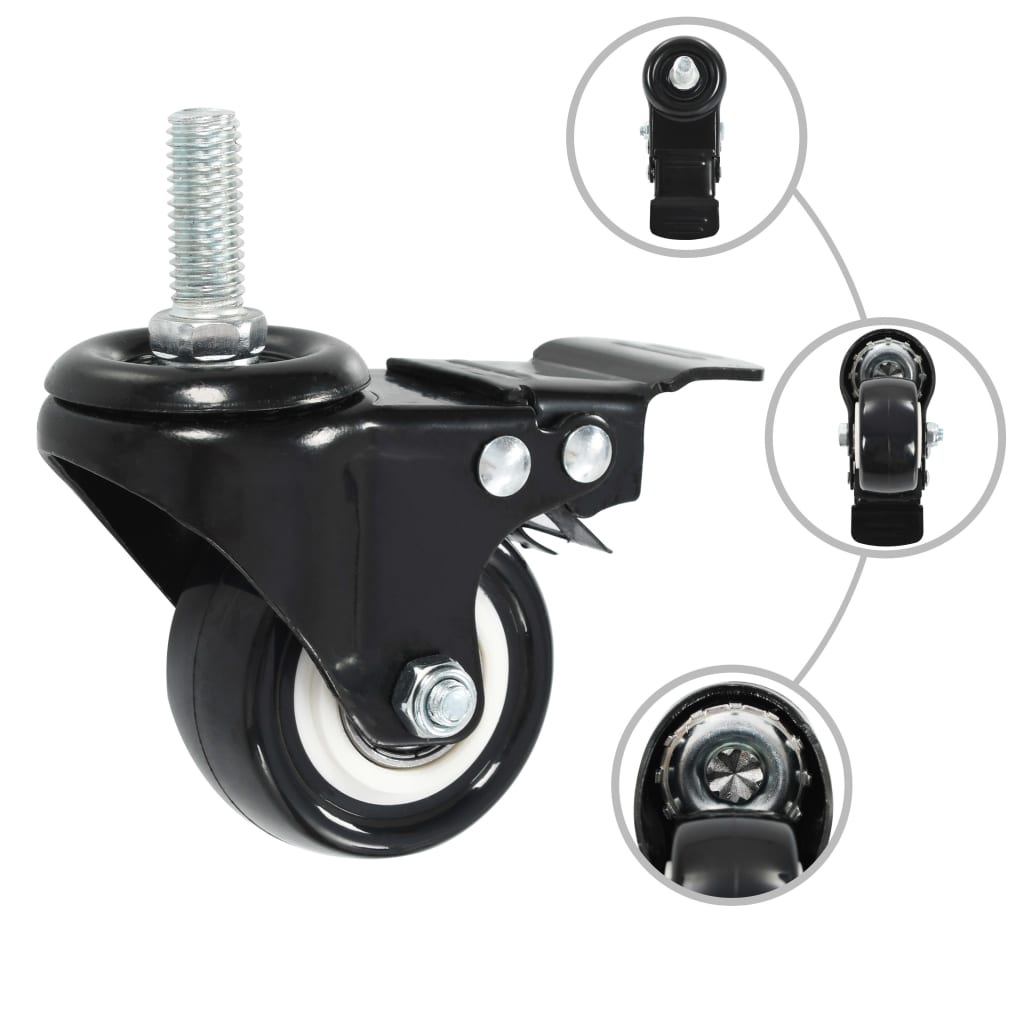 Swivel Casters With Brakes 4 Pcs 50 Mm