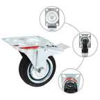 Swivel Casters With Double Brakes 4 Pcs 75 Mm