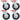 32 Pcs Swivel Casters 100 Mm