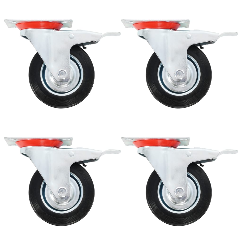 8 Pcs Swivel Casters 100 Mm
