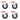 8 Pcs Swivel Casters 100 Mm