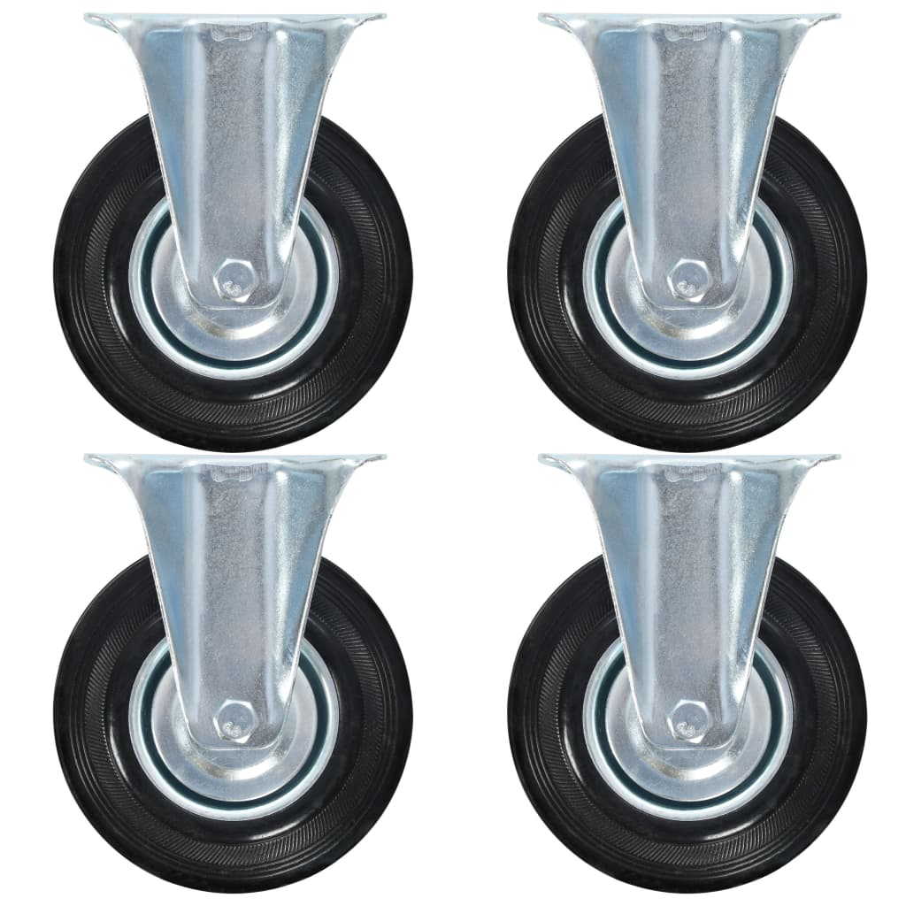 8 Pcs Fixed Casters 125 Mm