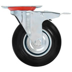 Swivel Casters With Double Brakes 4 Pcs 125 Mm