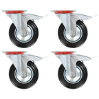 Swivel Casters With Double Brakes 4 Pcs 160 Mm