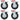 24 Pcs Swivel Casters 200 Mm
