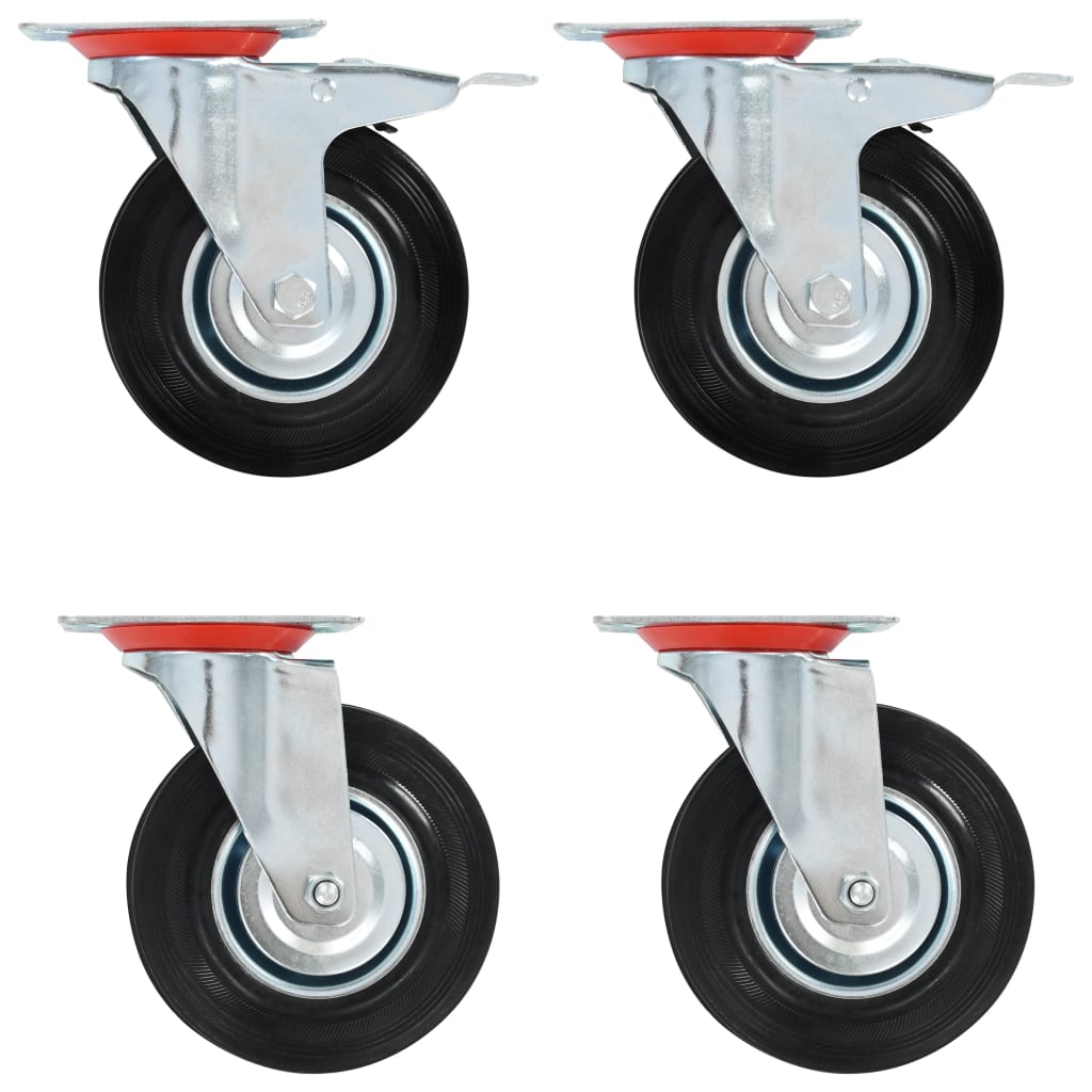 8 Pcs Swivel Casters 125 Mm