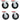 8 Pcs Swivel Casters 125 Mm