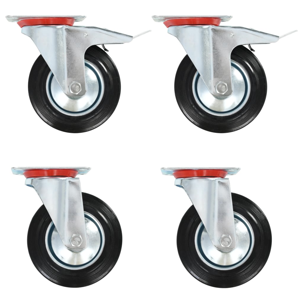 12 Pcs Swivel Casters 160 Mm