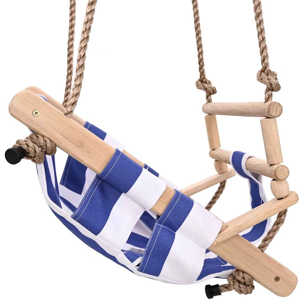 Baby Swing with Safety Belt Cotton Wood Blue