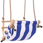 Baby Swing with Safety Belt Cotton Wood Blue