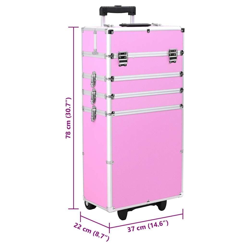 Make-up Trolley Aluminium Pink