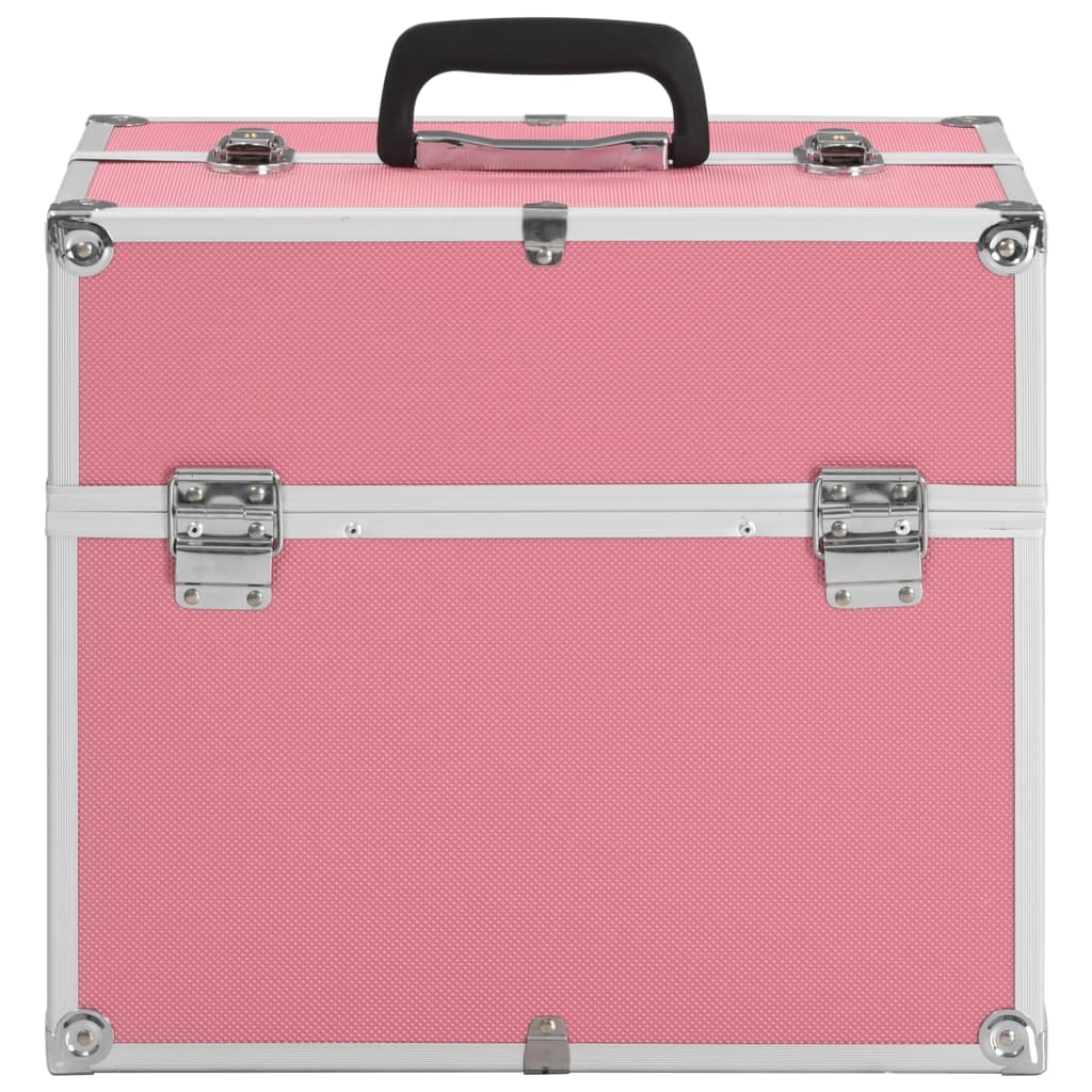 Make-up Case 38x23x34 cm Pink Aluminium